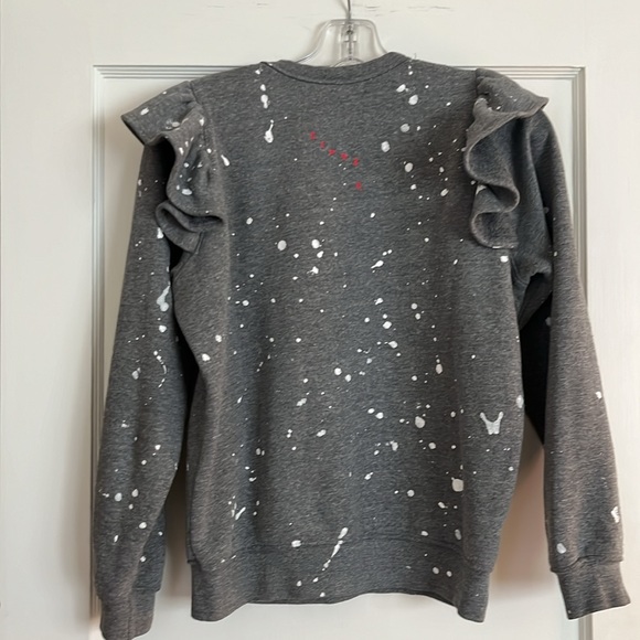 Clare V Gray Sweatshirt with White Splatter - Picture 4 of 5